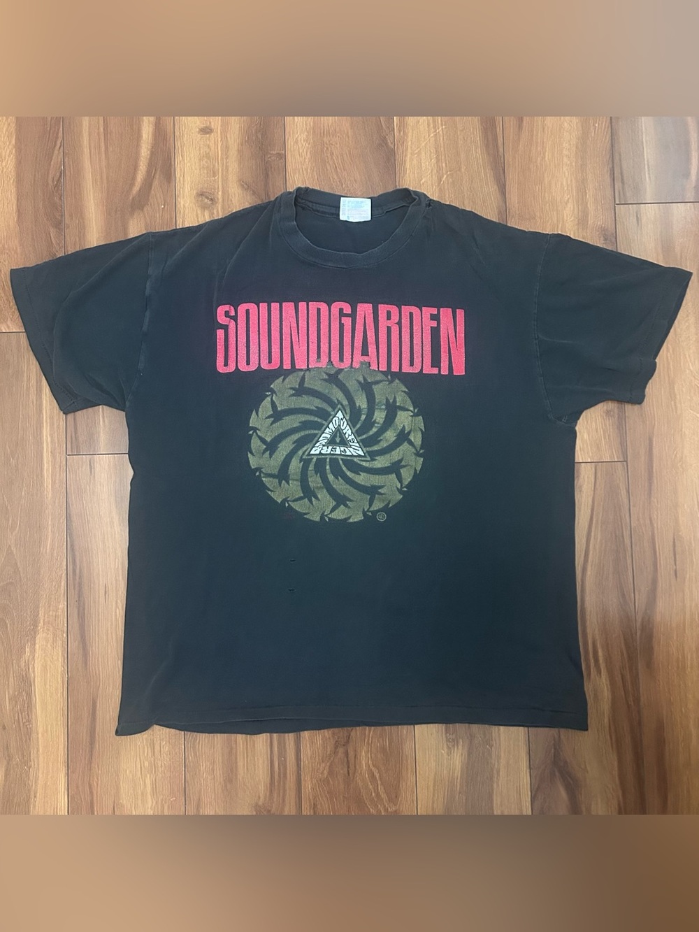 Vintage 90s Soundgarden Badmotorfinger Graphic Black T-Shirt 1991 XL 100% Cotton